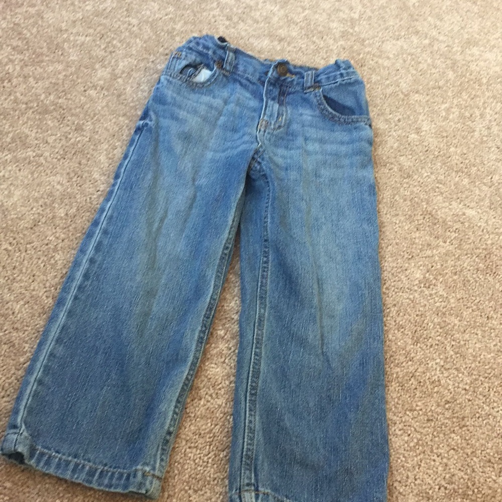 TODDLER BOYS 4T LIGHT DENIM JEANS ELASTIC SIZING